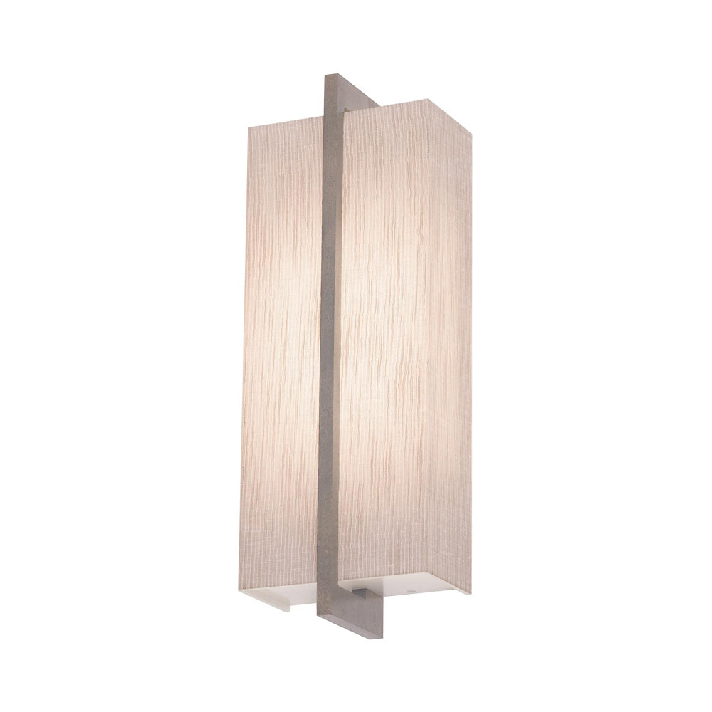 Apex LED Wall Light in Jute/Weathered Grey.