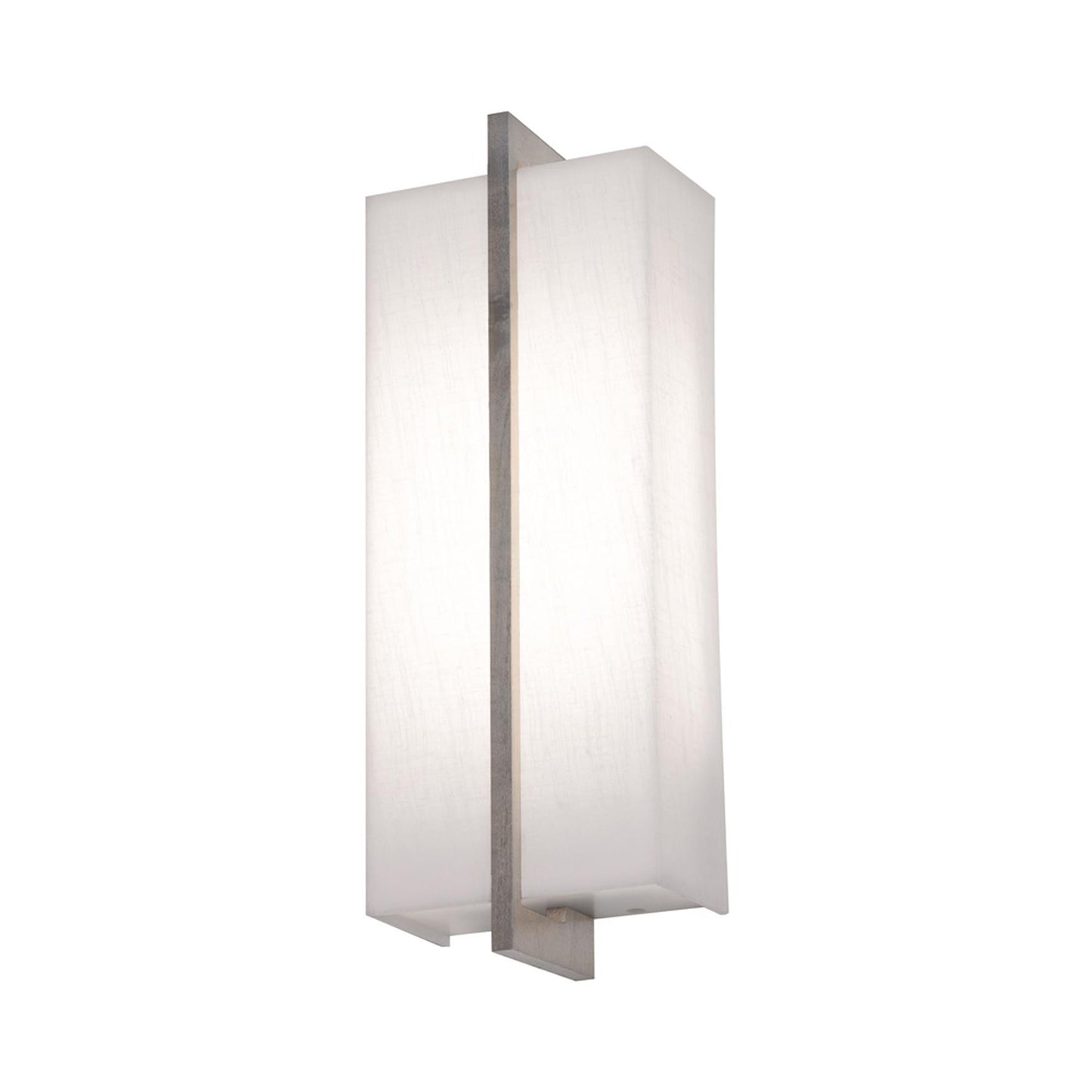 Apex LED Wall Light in Linen White/Weathered Grey.