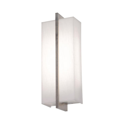 Apex LED Wall Light in Linen White/Weathered Grey.