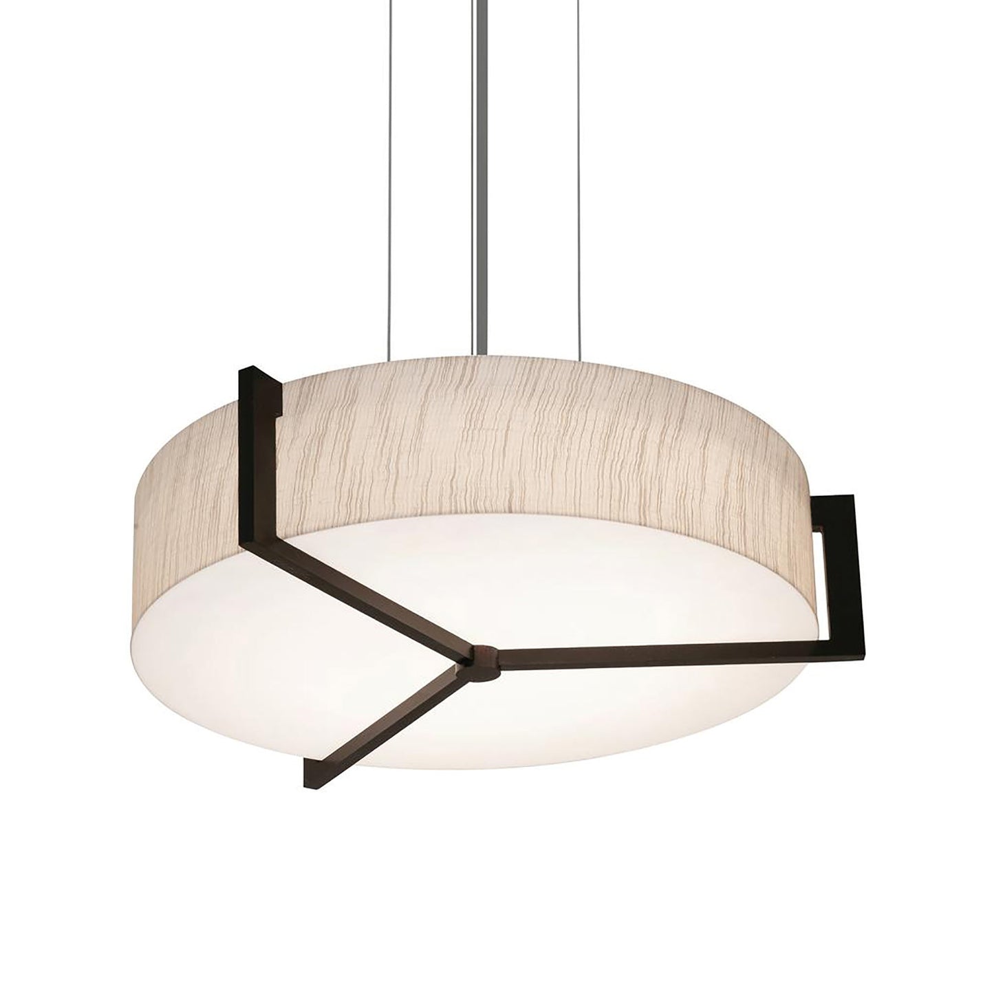 Apex Pendant Light in Jute/Espresso (17-Inch).