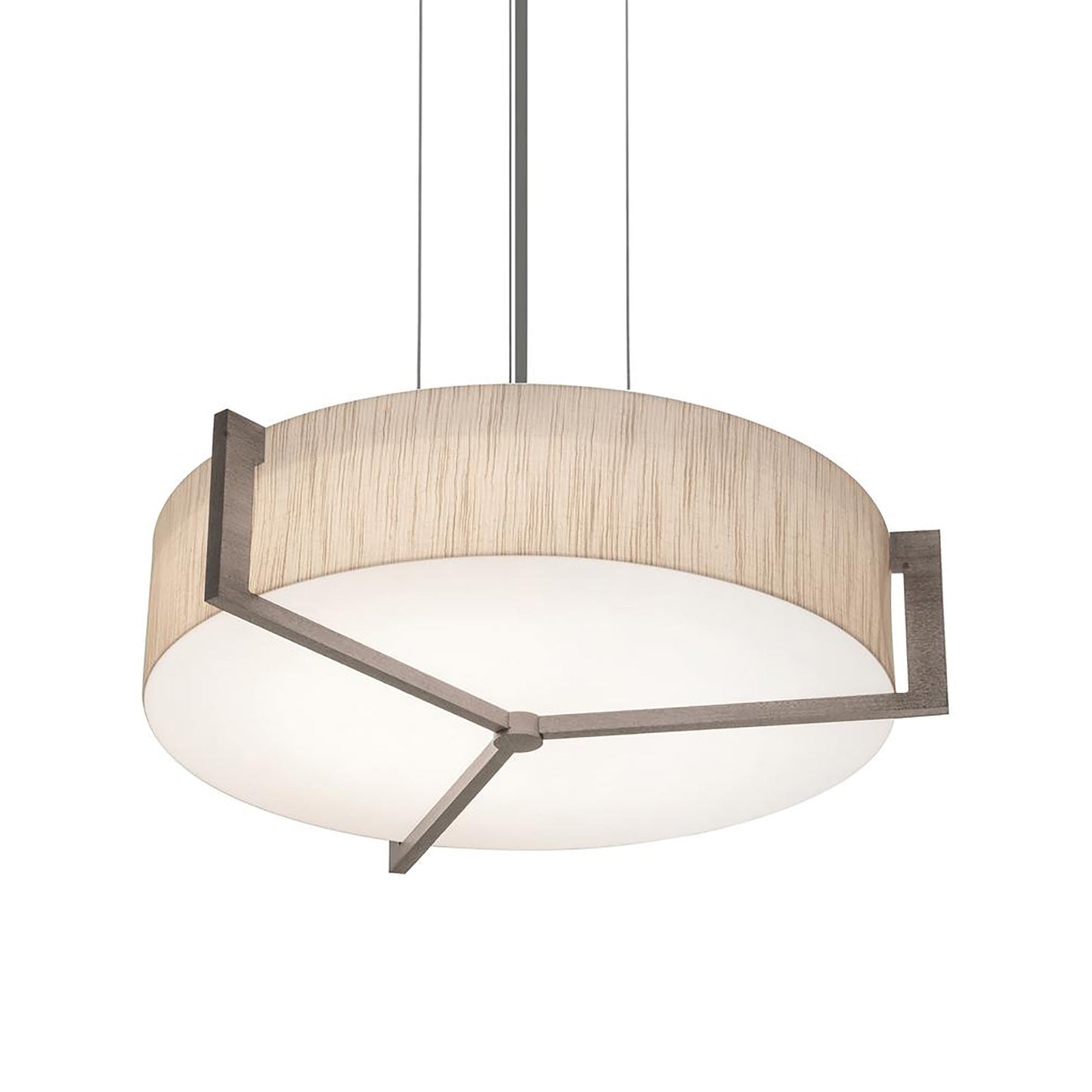 Apex Pendant Light in Jute/Weathered Grey (17-Inch).