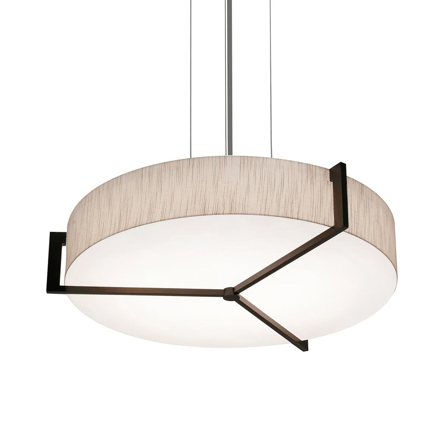 Apex Pendant Light in Jute/Espresso (21.25-Inch).