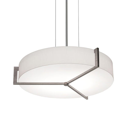 Apex Pendant Light in Linen White/Weathered Grey (21.25-Inch).