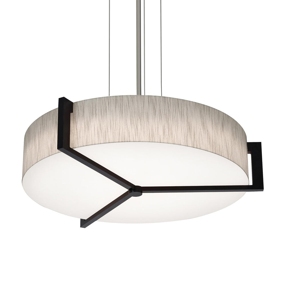 Apex Pendant Light in Jute/Espresso (27.25-Inch).