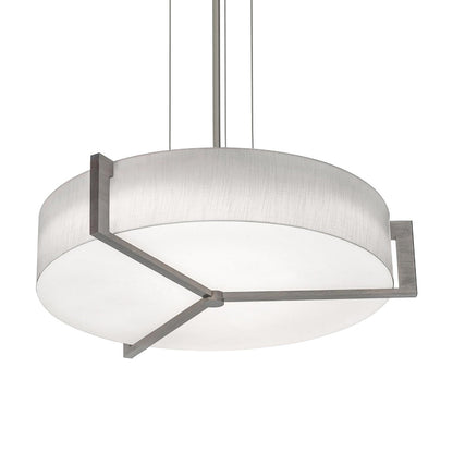 Apex Pendant Light in Linen White/Weathered Grey (27.25-Inch).