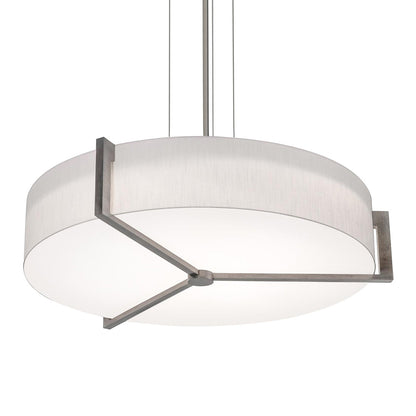 Apex Pendant Light in Linen White/Weathered Grey (33.38-Inch).