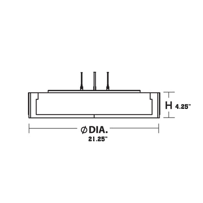 Apex Pendant Light - line drawing.