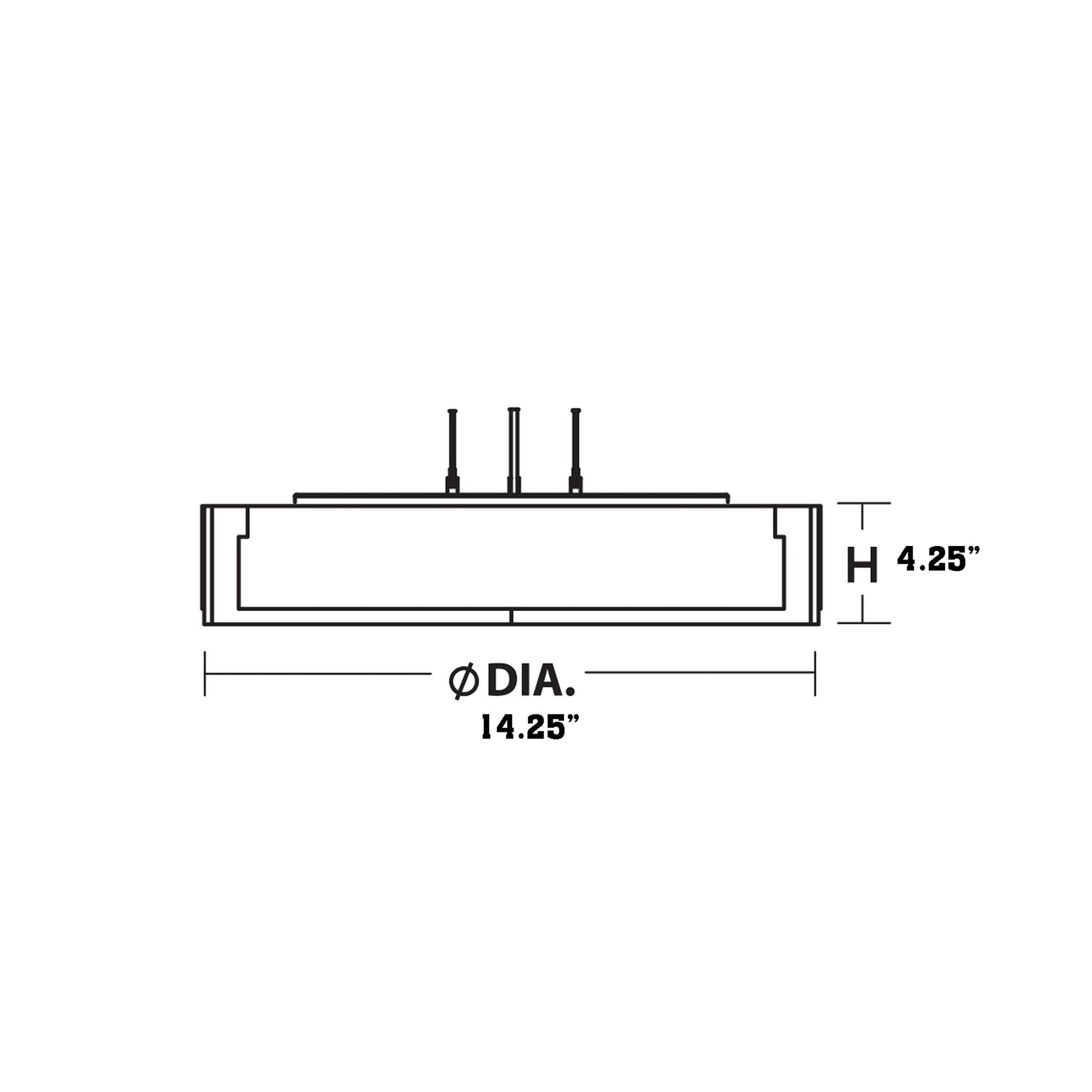 Apex Pendant Light - line drawing.