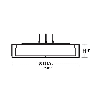 Apex Pendant Light - line drawing.