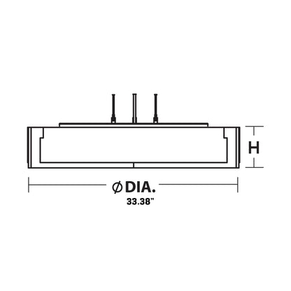 Apex Pendant Light - line drawing.