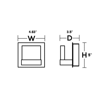 Arlo LED Wall Light - line drawing.