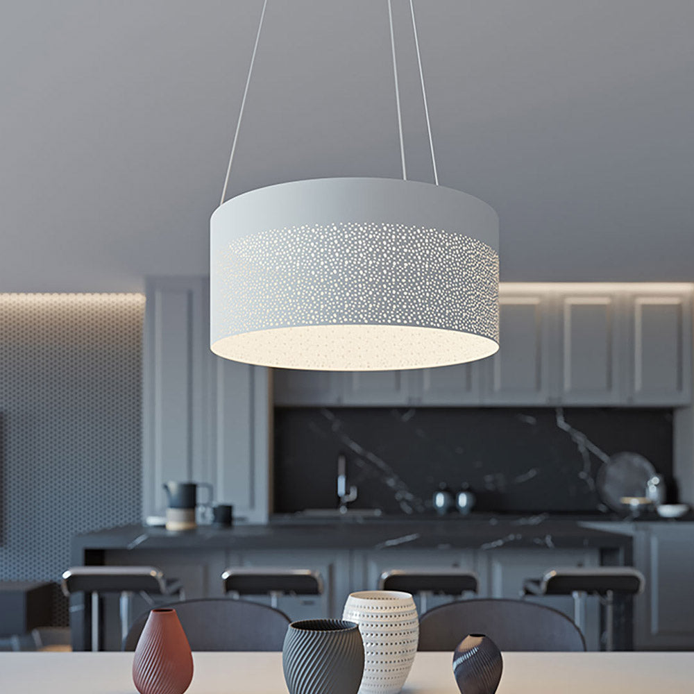 Ash Round LED Pendant Light in kitchen.
