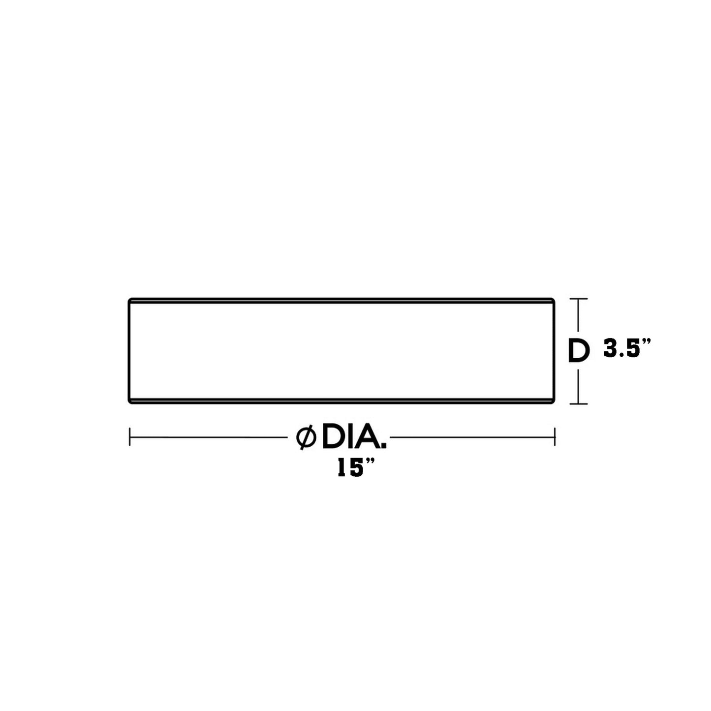 Ashland LED Flush Mount Ceiling Light - line drawing.