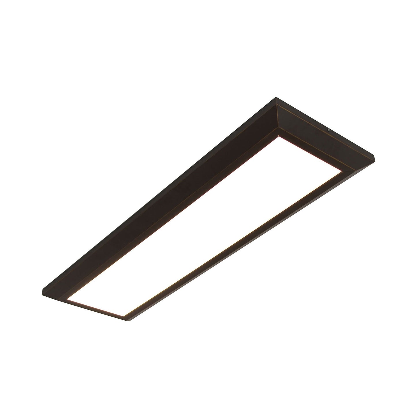 Atlas Linear LED Flush Mount Ceiling Light in Oil-Rubbed Bronze.