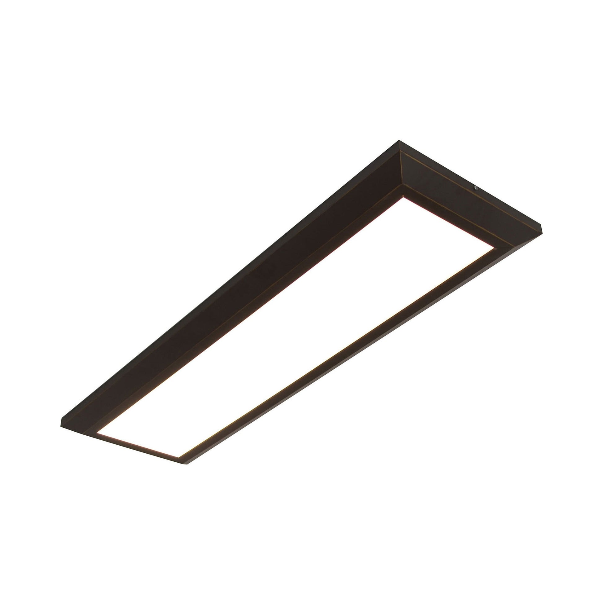 Atlas Linear LED Flush Mount Ceiling Light in Oil-Rubbed Bronze.