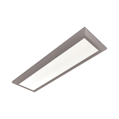 Atlas Linear LED Flush Mount Ceiling Light in Satin Nickel.