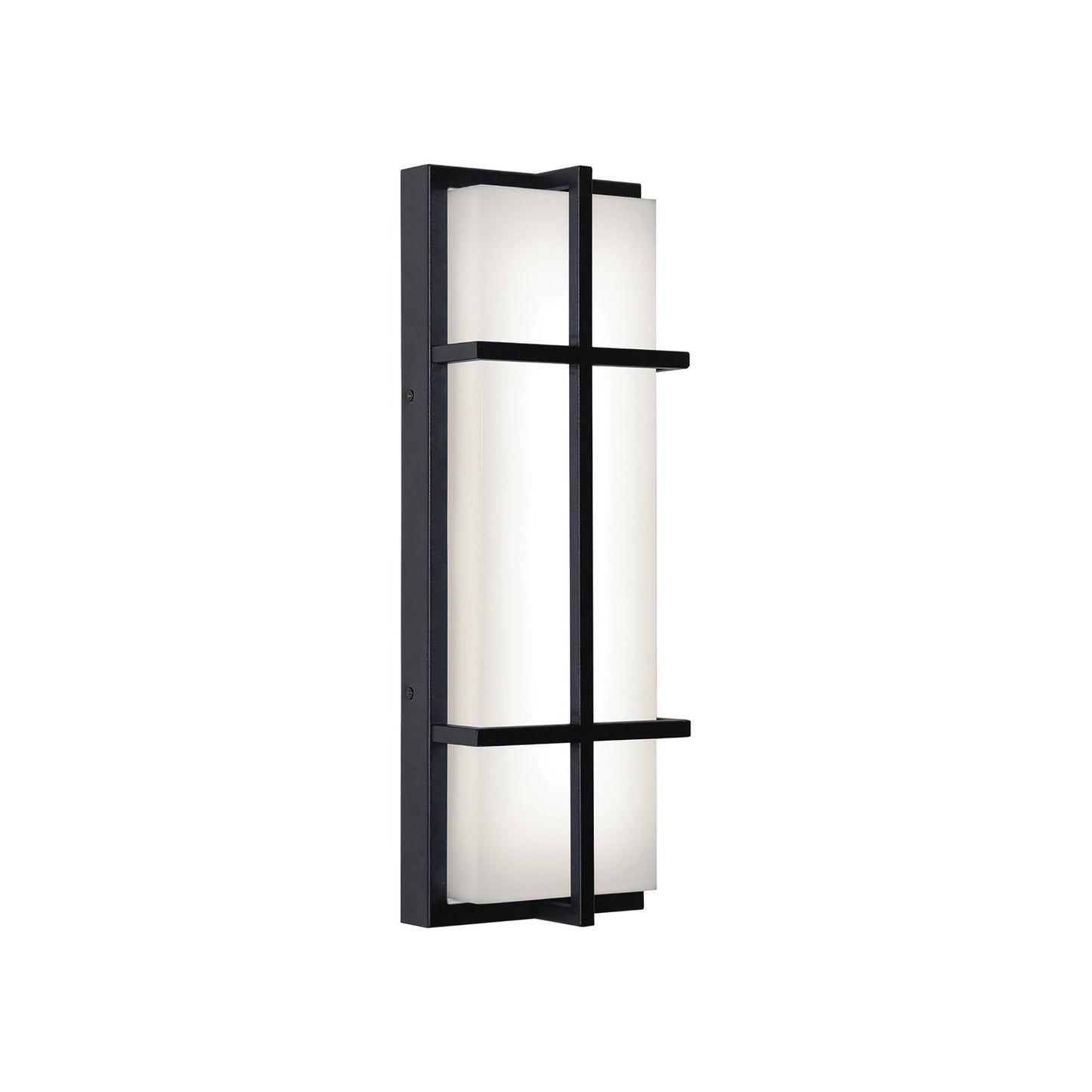 August Outdoor LED Wall Light in Black (Medium).