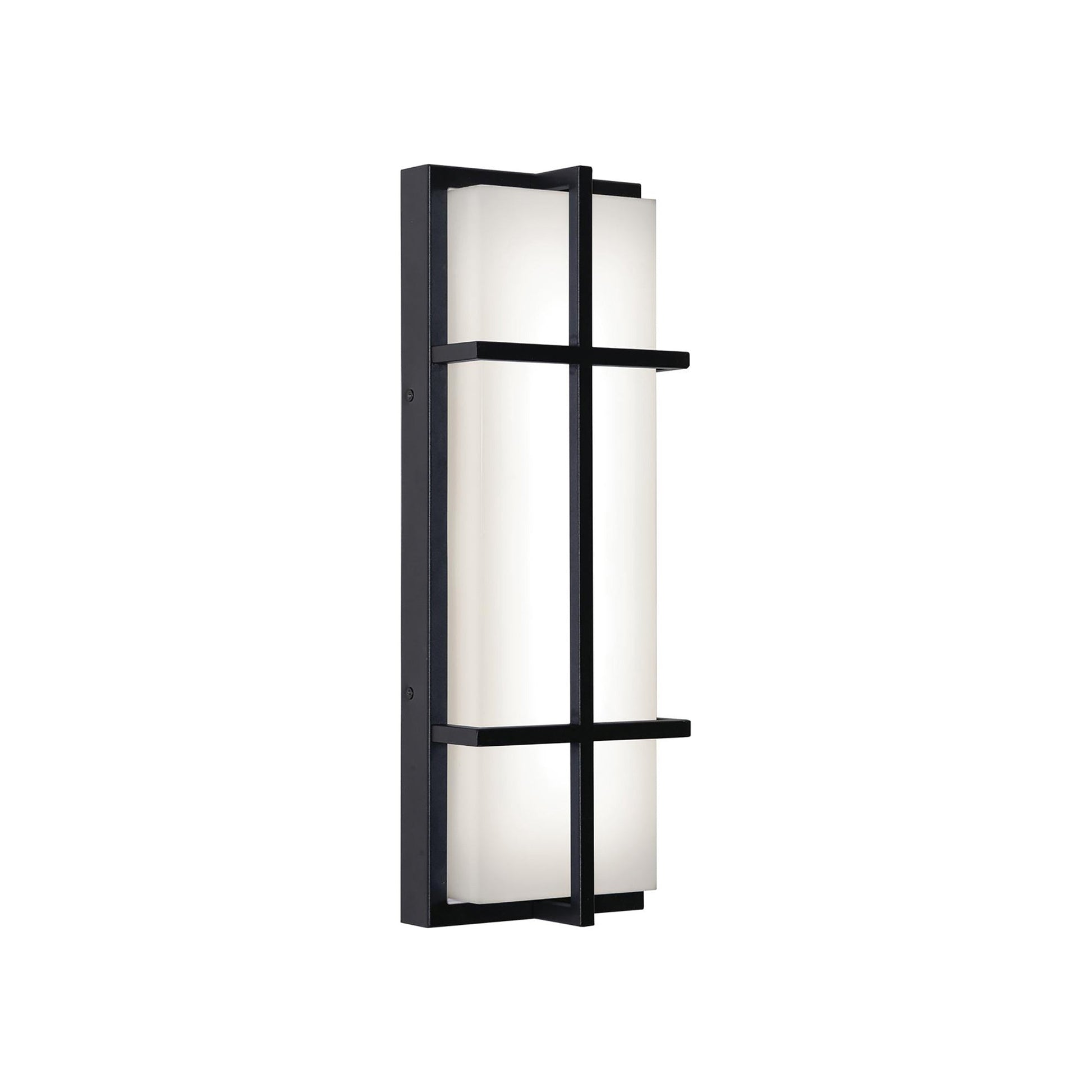 August Outdoor LED Wall Light in Black (Medium).