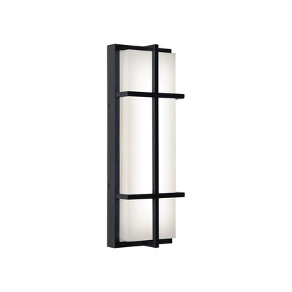 August Outdoor LED Wall Light in Black (Medium).