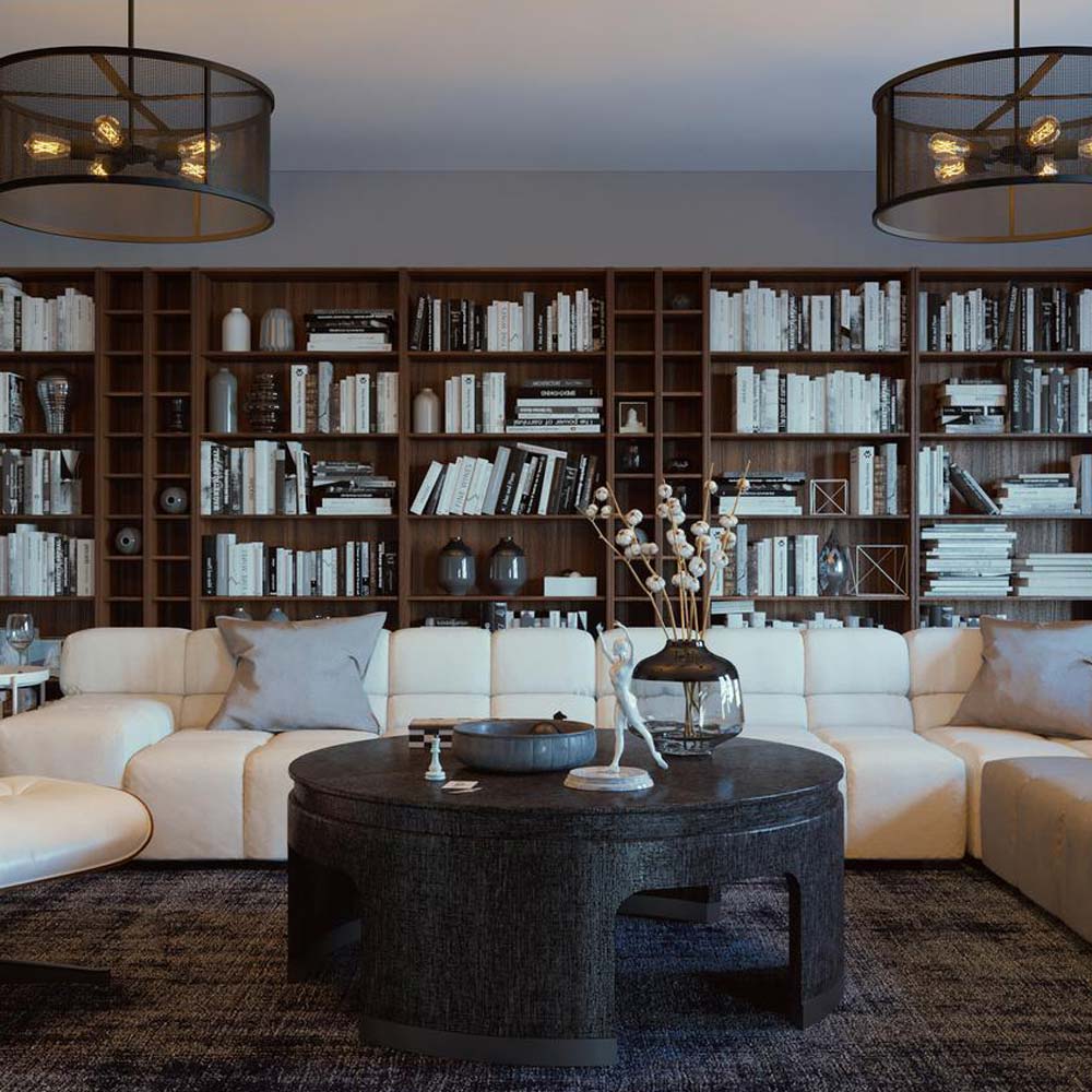 Austin Pendant Light in living room.