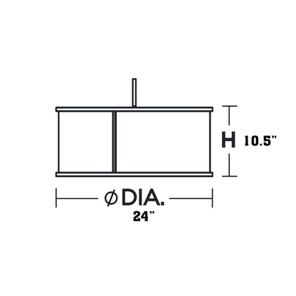 Austin Pendant Light - line drawing.
