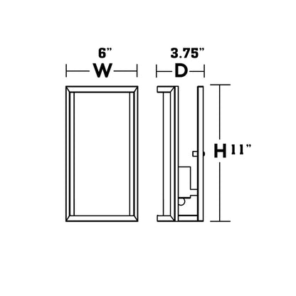 Austin Wall Light - line drawing.