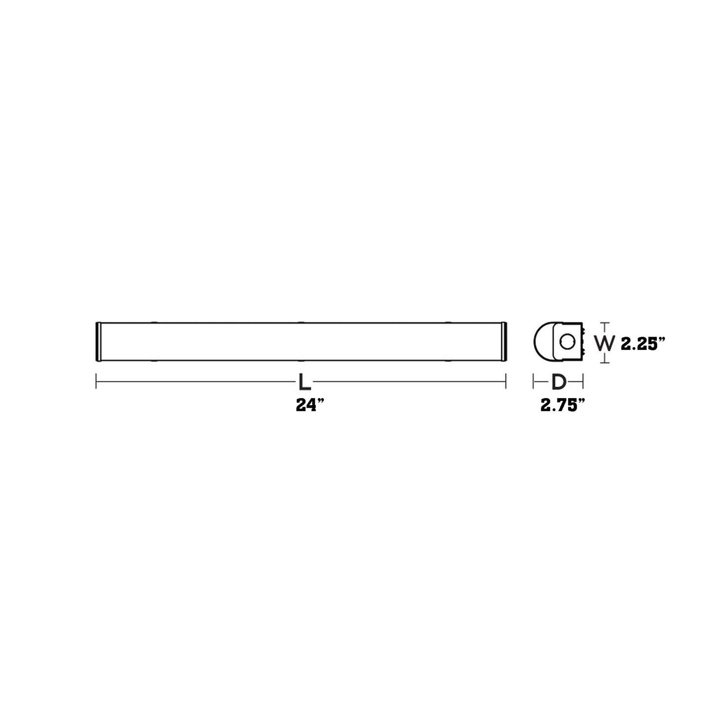 Avalon LED Strip Light - line drawing.