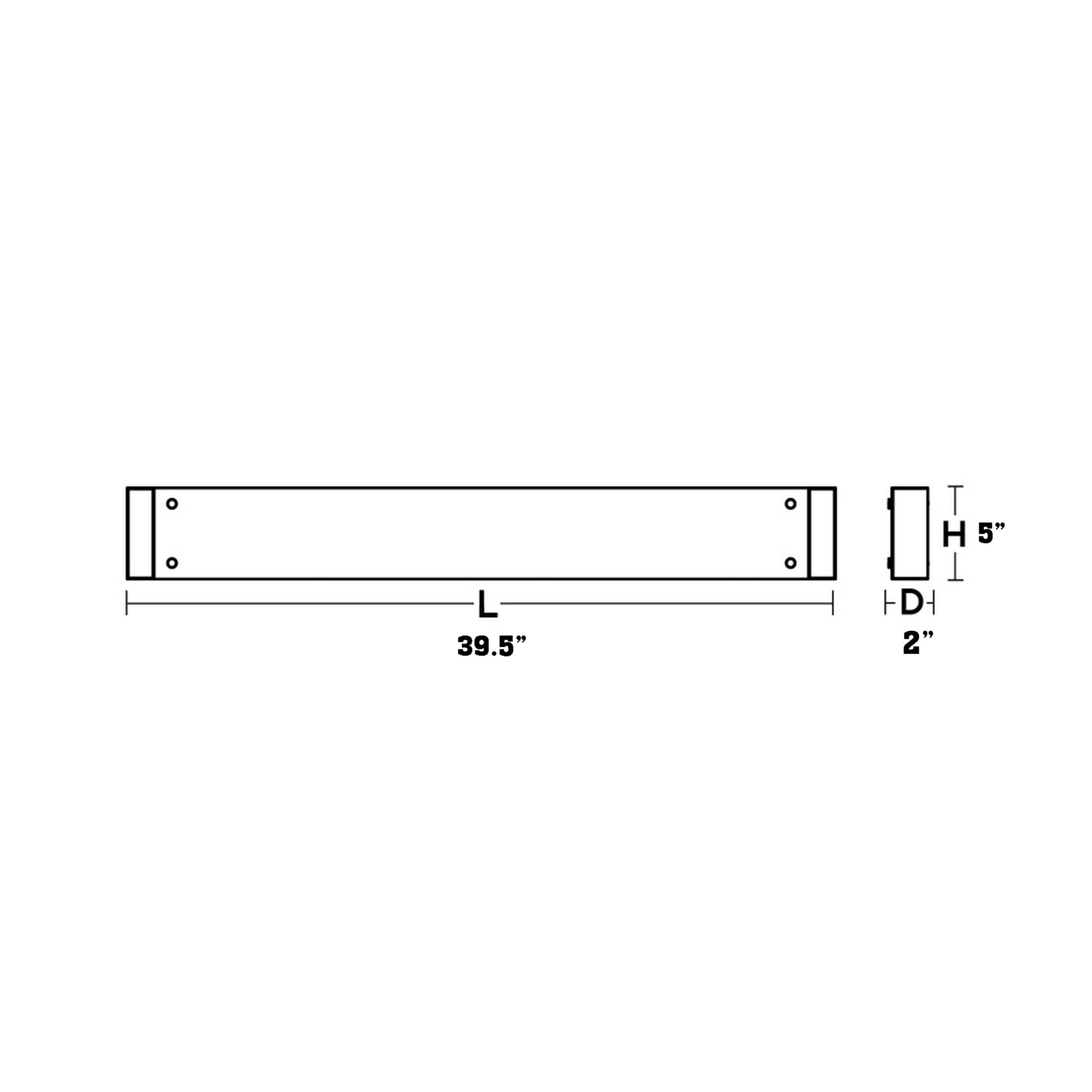 Avanti LED Bath Vanity Light - line drawing.