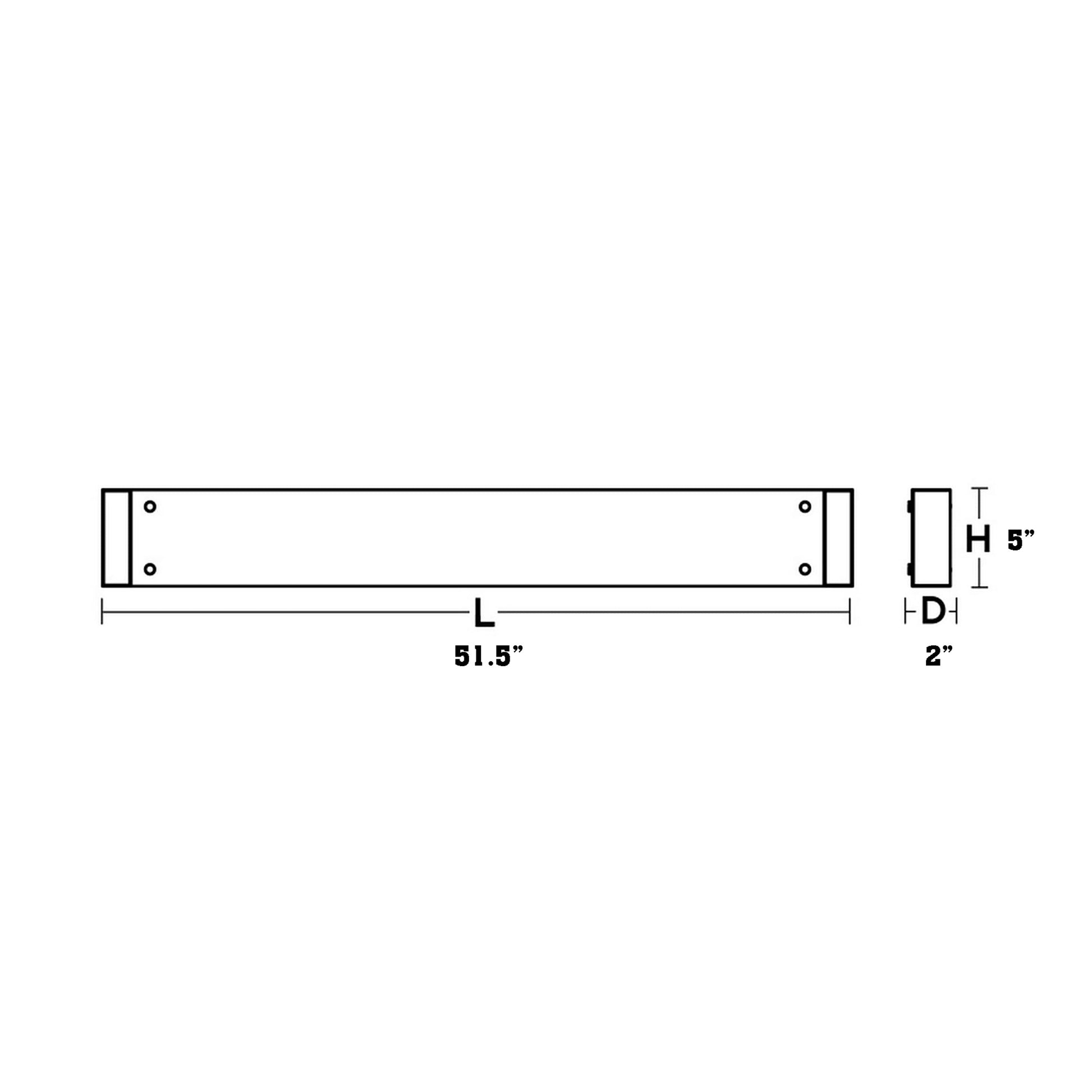 Avanti LED Bath Vanity Light - line drawing.