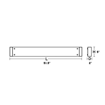 Avanti LED Bath Vanity Light - line drawing.