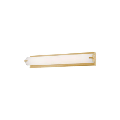 Axel LED Bath Vanity Light in Satin Brass (24.75-Inch).