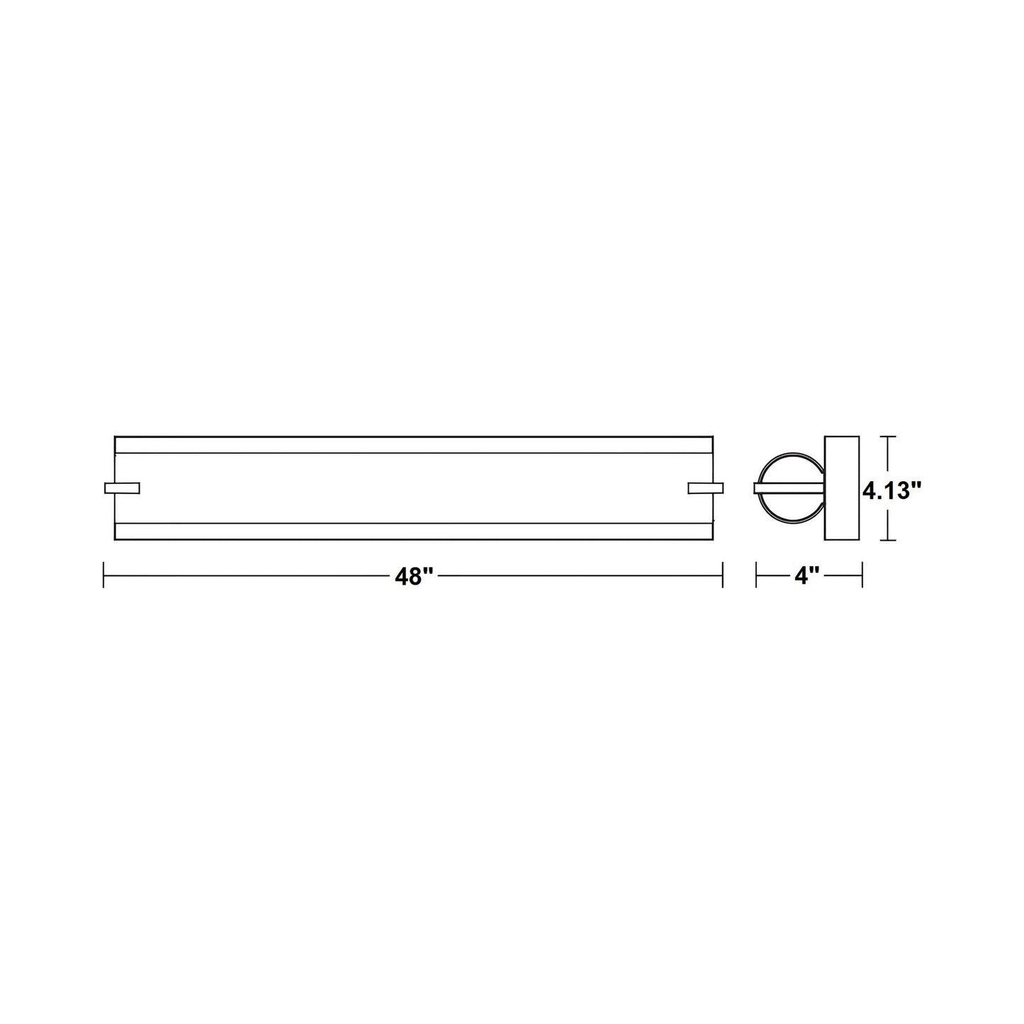 Axel LED Bath Vanity Light - line drawing.