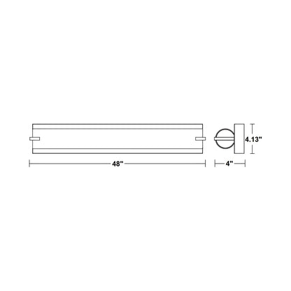 Axel LED Bath Vanity Light - line drawing.