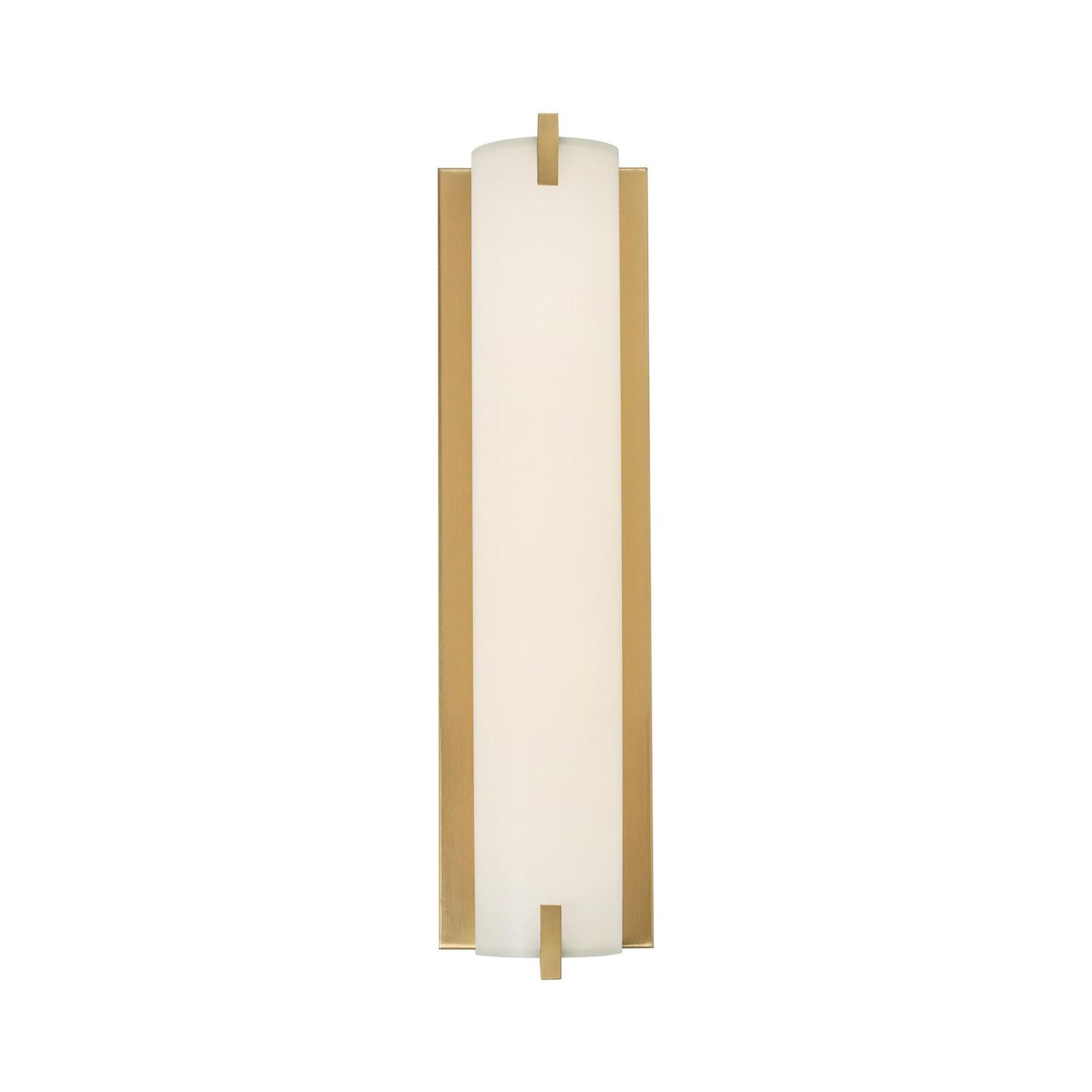 Axel LED Wall Light in Satin Brass.