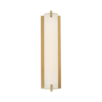 Axel LED Wall Light in Satin Brass.