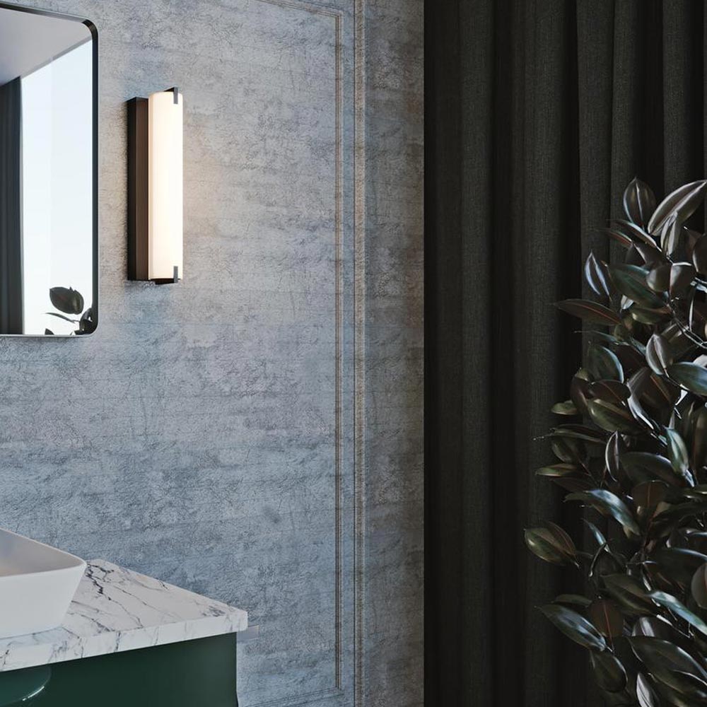 Axel LED Wall Light in bathroom.
