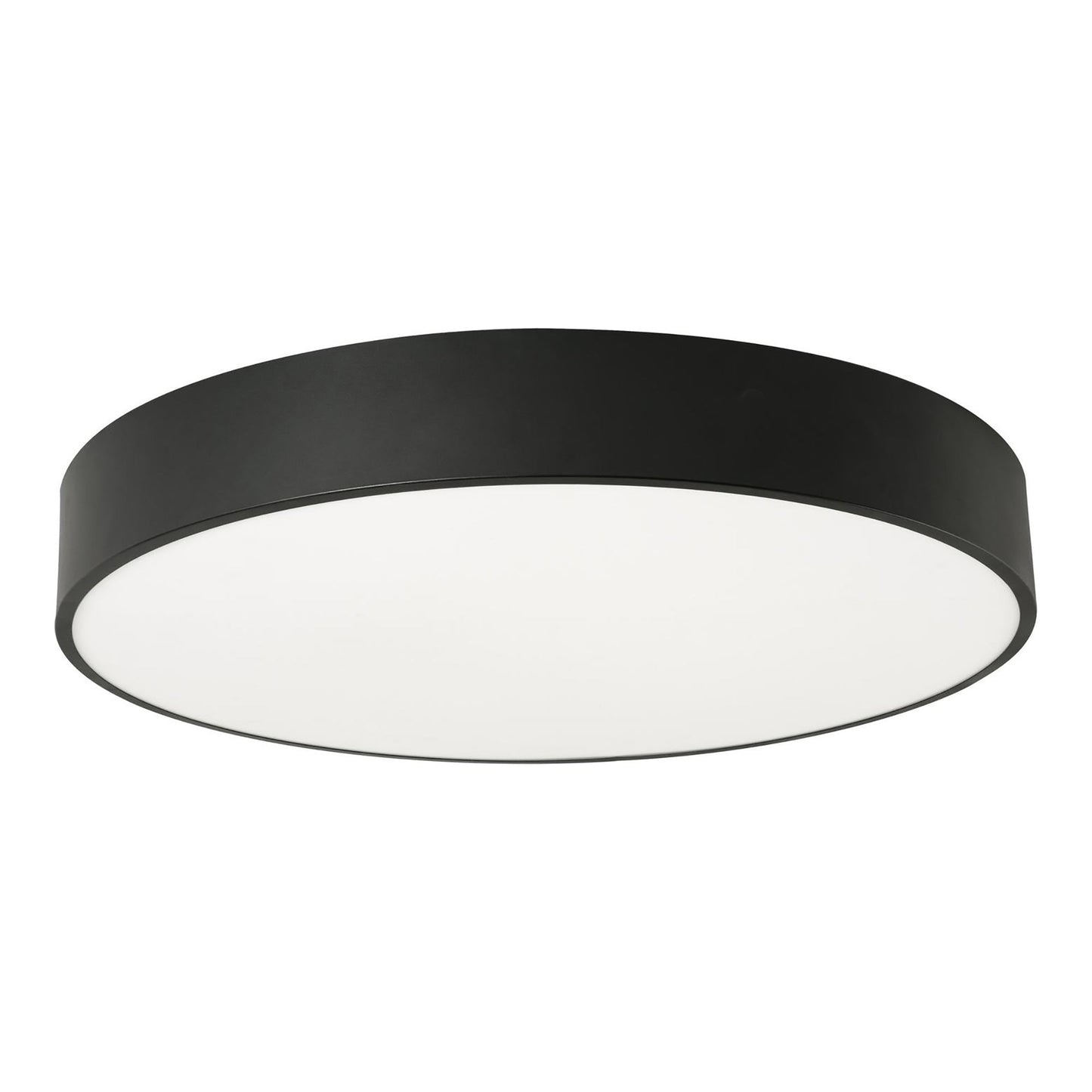 Bailey LED Flush Mount Ceiling Light in Black (30-Inch).