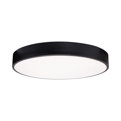 Bailey LED Flush Mount Ceiling Light in Black (19-Inch).