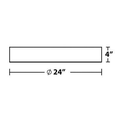 Bailey LED Flush Mount Ceiling Light - line drawing.