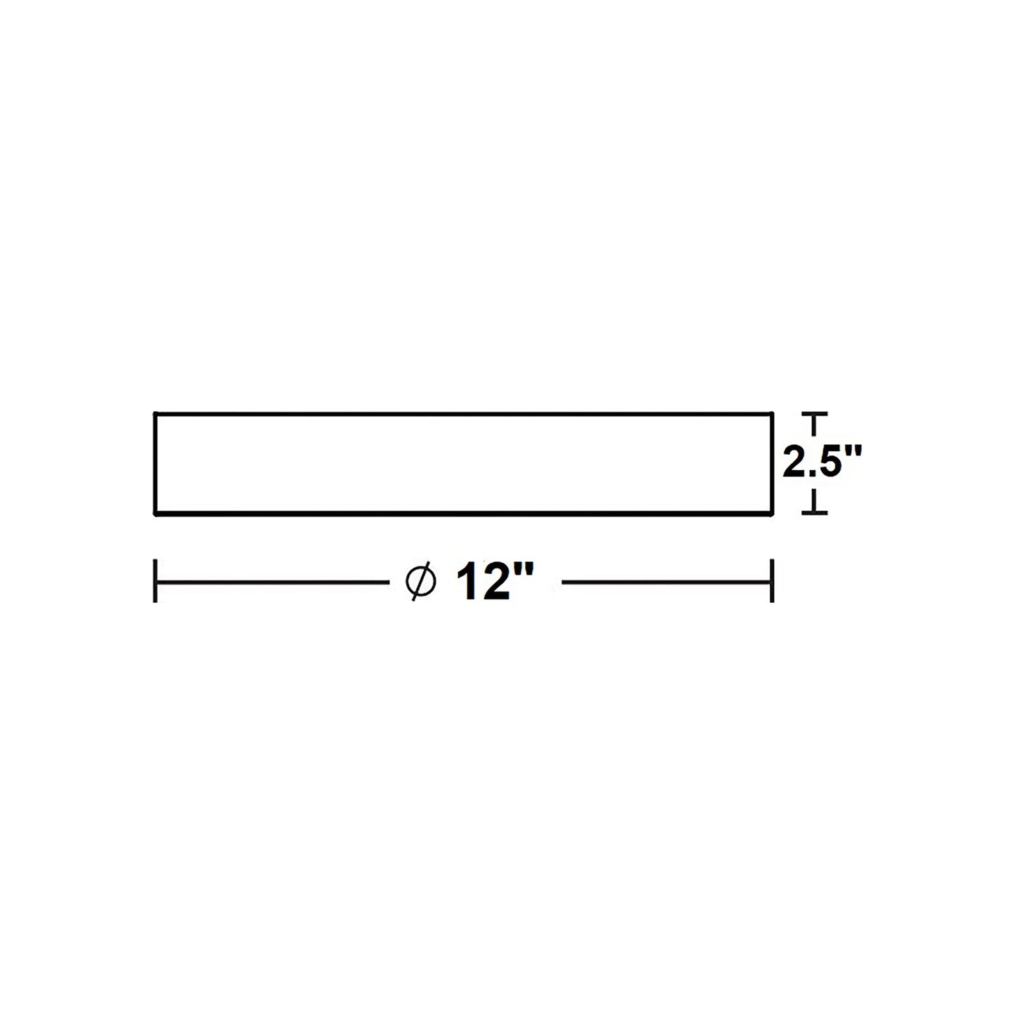 Bailey LED Flush Mount Ceiling Light - line drawing.