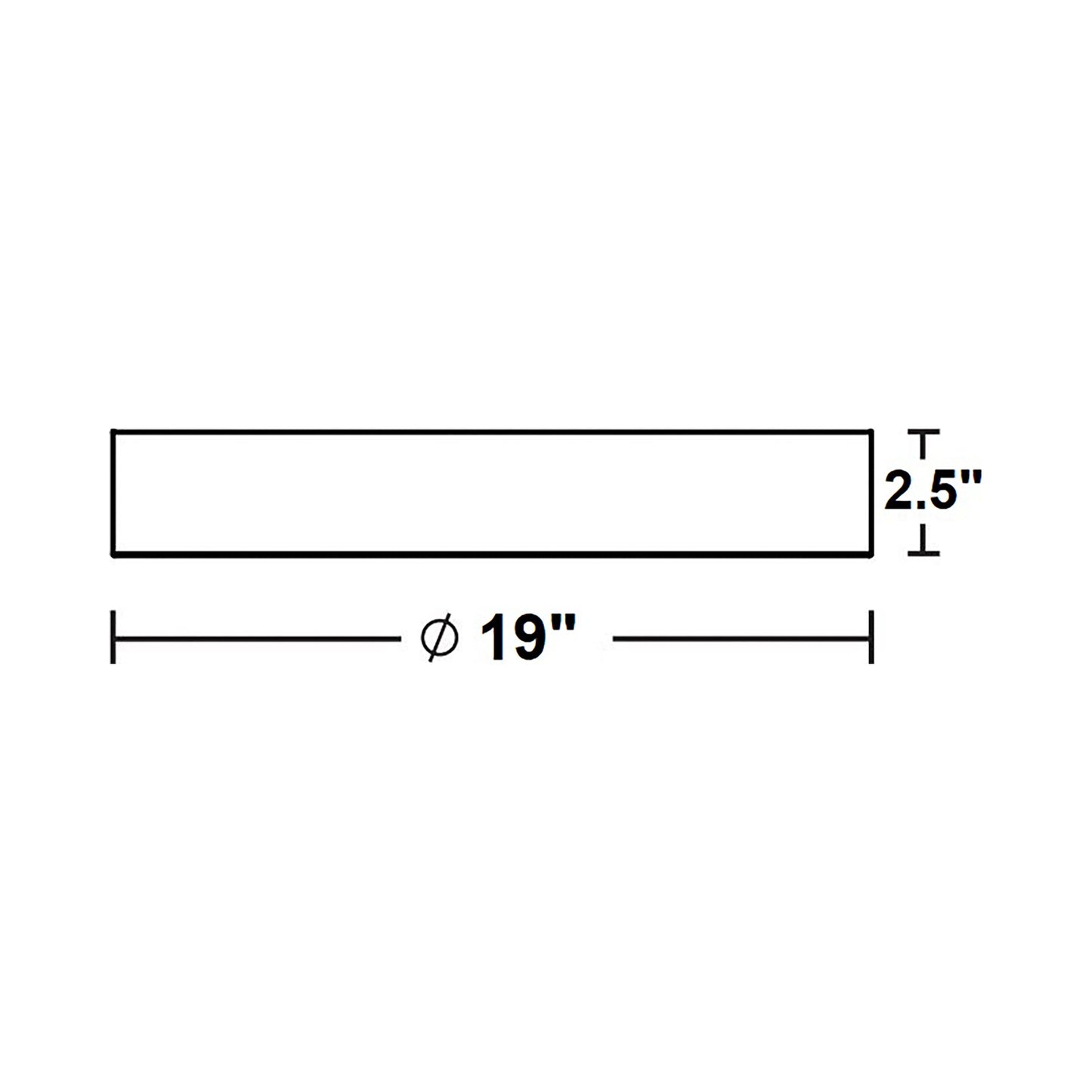 Bailey LED Flush Mount Ceiling Light - line drawing.