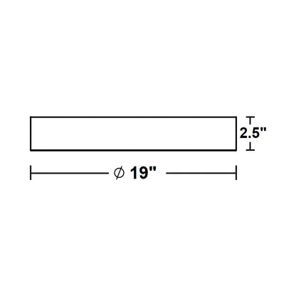 Bailey LED Flush Mount Ceiling Light - line drawing.