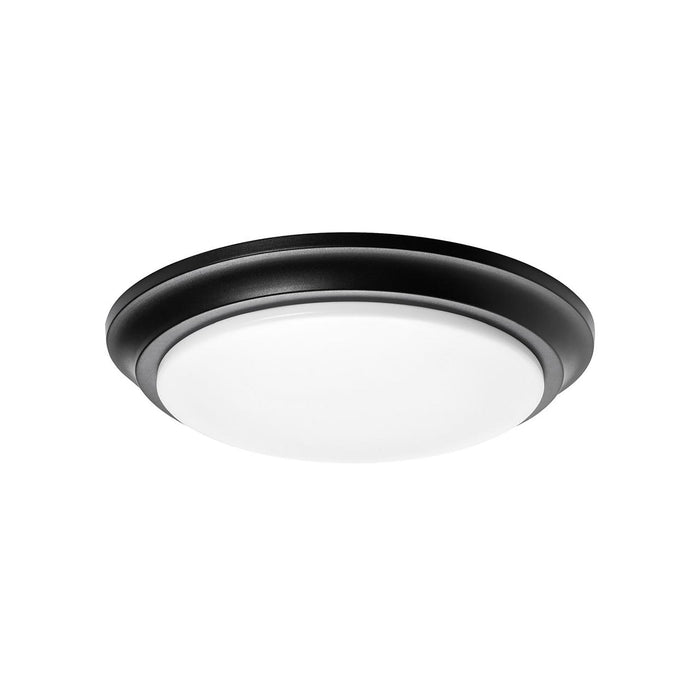 Baron LED Flush Mount Ceiling Light in Black (12-Inch).