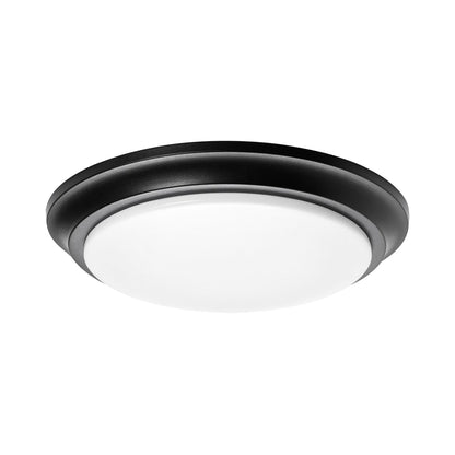 Baron LED Flush Mount Ceiling Light in Black (14-Inch).