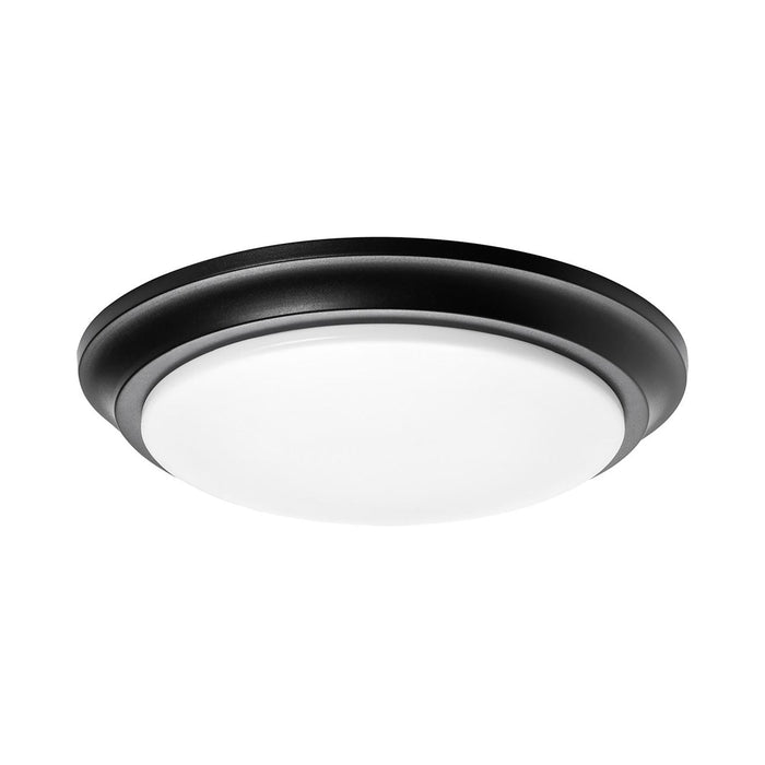 Baron LED Flush Mount Ceiling Light in Black (14-Inch).