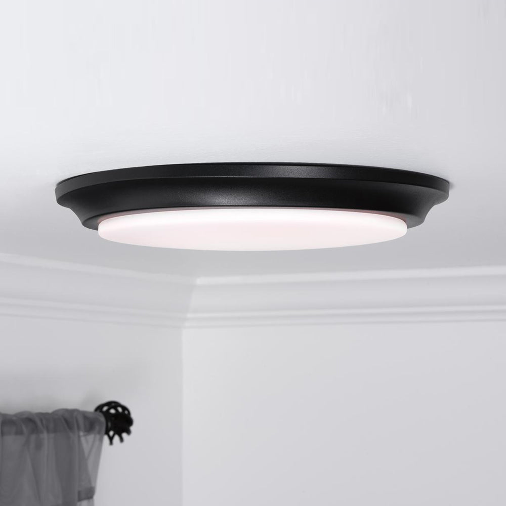 Baron LED Flush Mount Ceiling Light in living room.