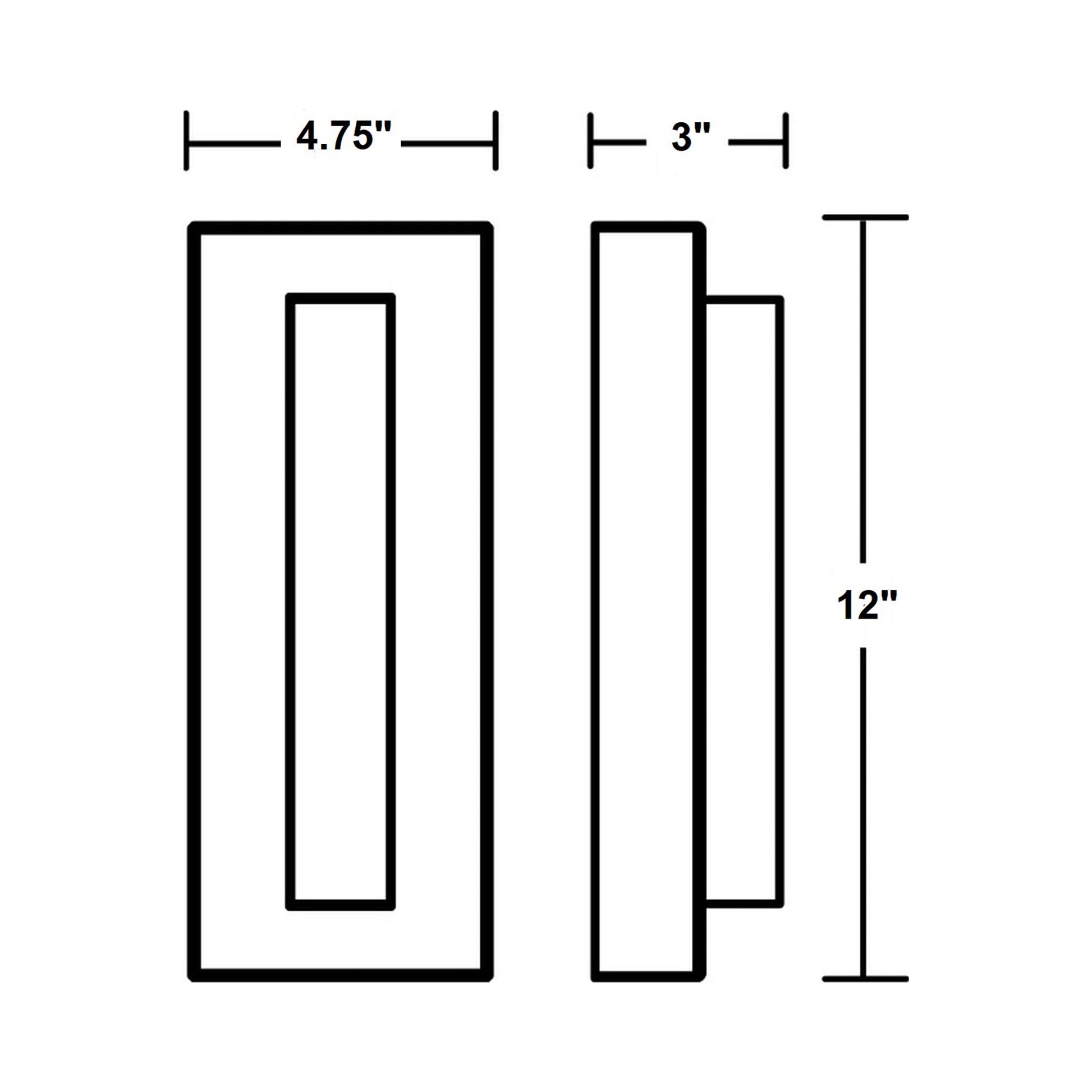 Beam Outdoor LED Wall Light - line drawing.