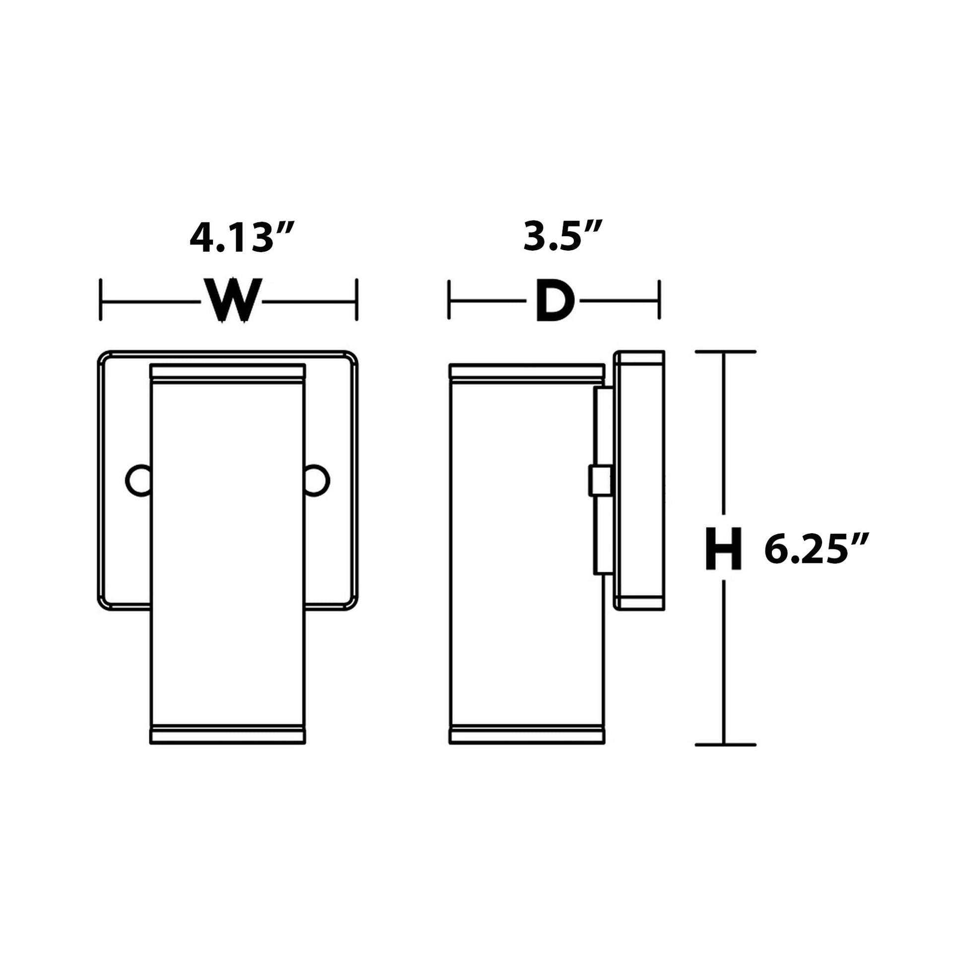 Beverly Outdoor LED Wall Light - line drawing.