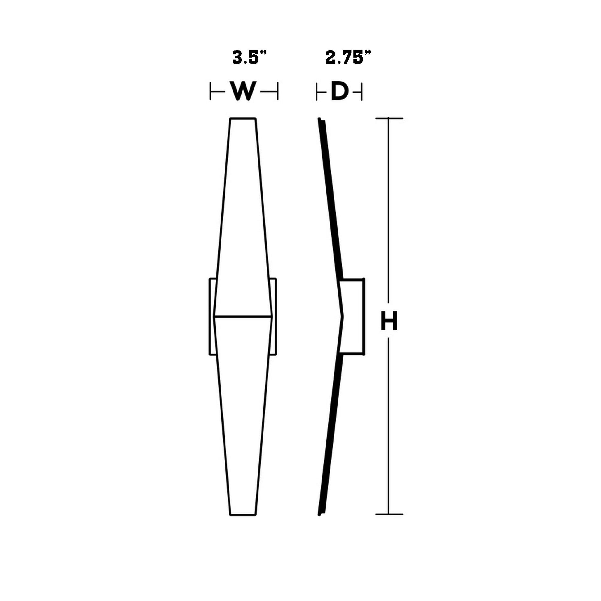Brink LED Wall Light - line drawing.