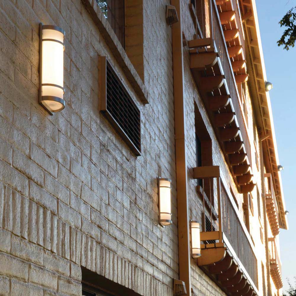 Brio LED Wall Light in Outside Area.